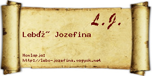 Lebó Jozefina névjegykártya